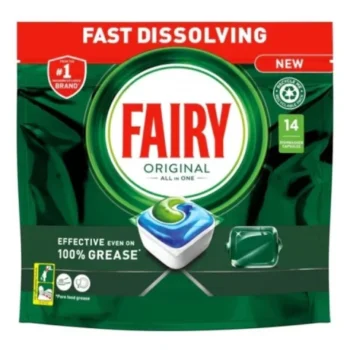 Detergent Capsule Pentru Masina de Spalat Vase, Fairy, All in 1, Original, 14 Bucati